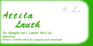 attila lauth business card